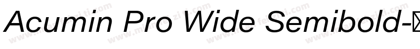 Acumin Pro Wide Semibold字体转换